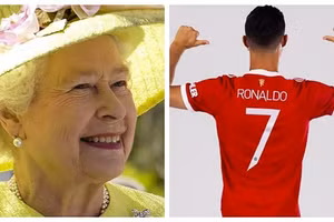 Nữ hoàng Elizabeth và Cristiano Ronaldo.