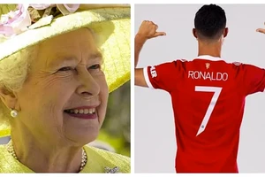 Nữ hoàng Elizabeth và Cristiano Ronaldo.