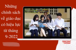 NÓNG 247| Những chính sách về giáo dục có hiệu lực từ tháng 9/2022