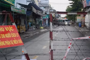 Điểm phong tỏa phòng chống dịch Covid-19 tại TP. Thủ Đức khi có ca nhiễm Covid-19. (Ảnh: HCDC)