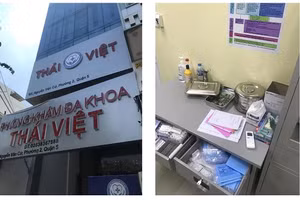 Một phòng khám đa khoa ngang nhiên hoạt động không phép trên địa bàn quận 5 (Ảnh: Sở Y tế)