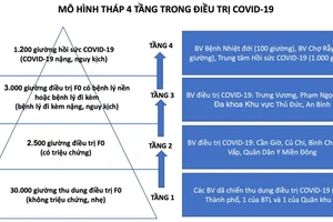 Mô hình điều trị Covid-19 có 4 tầng thay vì 3 tầng như trước (Ảnh: Sở Y tế).