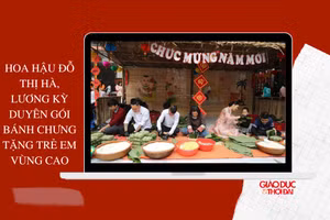 Hoa hậu Đỗ Thị Hà, Lương Kỳ Duyên gói bánh chưng tặng trẻ em vùng cao