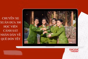 Chuyến xe xuân đưa 300 học viên Cảnh sát Nhân dân về quê đón Tết
