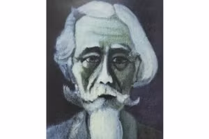 Tranh vẽ chân dung thi sĩ Đoàn Phú Tứ.