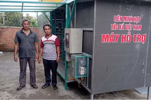 Máy sấy tinh bột nghệ ứng dụng năng lượng mặt trời lắp đặt cho HTX Bốn Vân, thị xã Đức Phổ, tỉnh Quảng Ngãi.