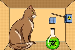 Con mèo của Schrodinger là thí nghiệm tưởng tượng nổi tiếng nhất trong cơ học lượng tử.