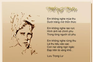 Lưu Trọng Lư với tác phẩm Tiếng thu.