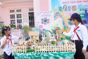 Dự án của học sinh tại “Ngày hội giáo dục STEM với chủ đề “Hành trình khám phá”.