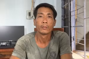 Trần Văn Quý tại cơ quan công an. (Ảnh: Công an Gia Lai).