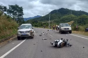 Hiện trường vụ tai nạn.