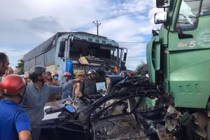 Hiện trường vụ tai nạn.