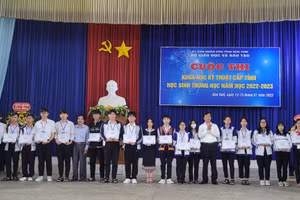 100 dự án đạt giải tại Cuộc thi Khoa học kĩ thuật cấp tỉnh dành cho học sinh trung học, năm học 2022-2023.