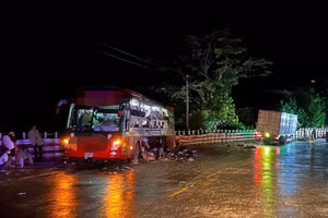Hiện trường vụ tai nạn.