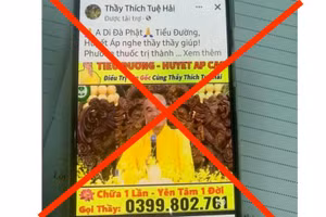 Trang Facebook ông X. mua thuốc để uống khiến lượng đường trong máu cao gấp 4 lần ngưỡng bình thường của người mắc đái tháo đường. (Ảnh: Bệnh viện Đa khoa tỉnh Kon Tum)