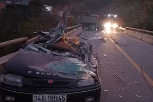 Hiện trường vụ tai nạn khiến 2 người tử vong.