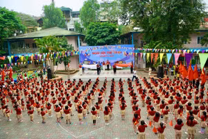 Sôi động Ngày hội thể thao trường Mầm non Thực hành Hoa hồng.