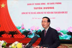 Chủ tịch nước dự lễ tuyên dương Gương mặt trẻ tiêu biểu toàn quân 2022