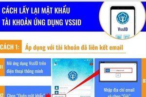 Cách lấy lại mật khẩu tài khoản ứng dụng VssID