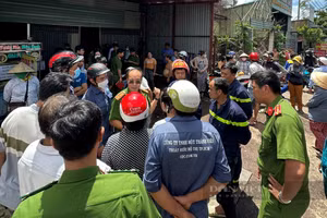 Nơi 5 công nhân bị ngạt khí khi xuống nạo vét cống. 