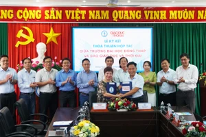 Lễ Ký kết thoả thuận hợp tác giữa Trường Đại học Đồng Tháp và Báo Giáo dục và Thời đại.