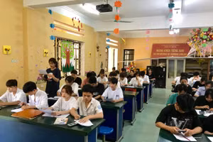 Học sinh trường THPT Mai Sơn (huyện Lục Yên, tỉnh Yên Bái) sẵn sàng bước vào kỳ thi