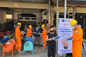 Cán bộ ngành Điện lực tỉnh Điện Biên tổ chức tuyên truyền