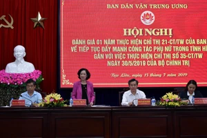 Trưởng Ban Dân vận Trung ương Trương Thị Mai phát biểu tại hội nghị