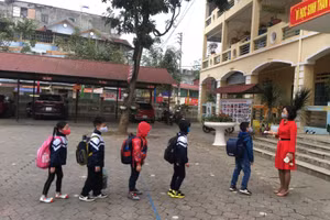 Công tác phòng, chống dịch đã và đang được nhà trường tích cực chuẩn bị. Ảnh: IT