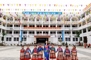 GV và HS Lào Cai tự tin bước vào triển khai CTGDPT mới. Ảnh: Phượng Anh