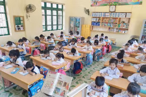 Học sinh lớp 1, 2 triển khai thực hiện CT, SGK mới ở năm học 2021 - 2022. Ảnh minh họa