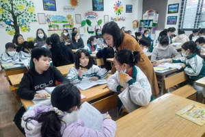 Các tiết học vận dụng dạy- học liên thông lớp 5 lên lớp 6 của 2 trường Tiểu học Nguyễn Du và THCS Lê Quý Đôn.