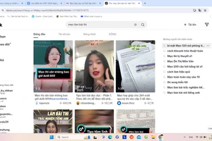 Dễ dàng tìm kiếm video bài giảng trên ứng dụng TikTok. Ảnh chụp màn hình