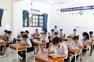 Giờ học của học sinh Trường THCS-THPT Thạnh An. Ảnh: Hồ Phúc