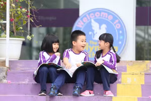 Học sinh Trường Phổ thông liên cấp Olympia (quận Nam Từ Liêm, Hà Nội). Ảnh: NTCC