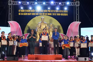 Đỗ Xuân Việt tại buổi lễ tuyên dương “Thanh niên tiên tiến làm theo lời Bác” tỉnh Đắk Lắk.