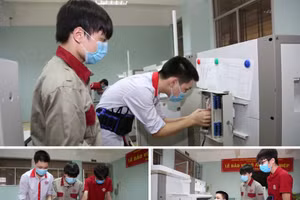 Học sinh, sinh viên hệ Cao đẳng 9+ tự tin thực hành, thực tập công việc ngay trên ghế nhà trường. Ảnh: NTCC