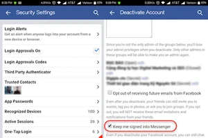 Khóa tài khoản Facebook, vẫn chat Messenger ngon lành