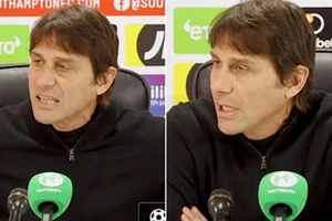 Antonio Conte đã không giấu được sự bình tĩnh sau màn trình diễn của đội nhà.