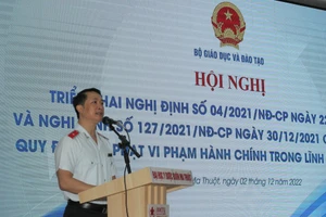 TS. Nguyễn Đức Cường - Chánh Thanh tra Bộ GD&ĐT khai mạc Hội nghị.