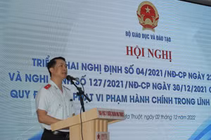 TS. Nguyễn Đức Cường - Chánh Thanh tra Bộ GD&ĐT khai mạc Hội nghị.