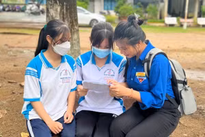 Thí sinh tỉnh Trà Vinh trong kỳ thi tốt nghiệp THPT 2023.