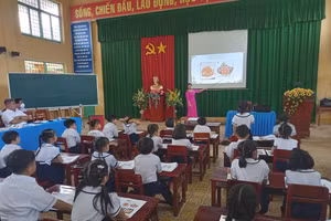 Giờ học Giáo dục địa phương lớp 1 tại tỉnh Đồng Tháp.