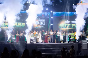 Sân khấu đêm chung kết Fschool’s Got Talent 2023 được đầu tư hoành tráng.