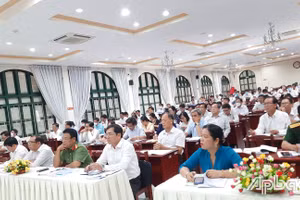 Sở GD&ĐT Tiền Giang tổ chức Hội nghị tập huấn công tác tổ chức thi tốt nghiệp THPT năm 2023. Ảnh: Đ. Phi.