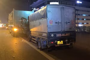 Hiện trường vụ tai nạn giao thông.