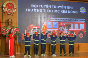 Tiết mục dự thi của Trường TH Kim Đồng (quận Ba Đình).