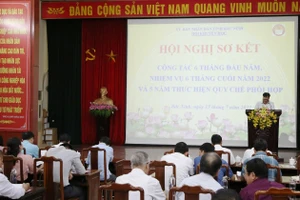 Quang cảnh hội nghị sơ kết.