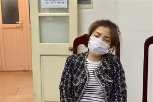  Trần Thị Thanh Hải tại cơ quan công an.