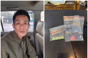 Vũ Văn Hải và tang vật cơ quan Công an thu giữ.